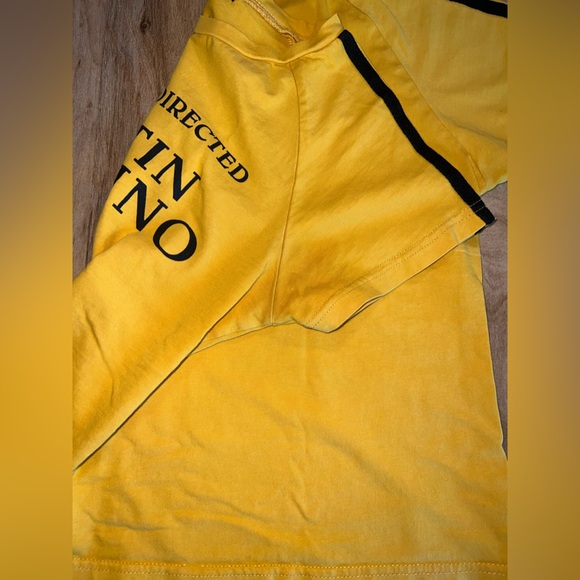 Zaful Yellow and Black Fitted Stretch Tee - Picture 4 of 6